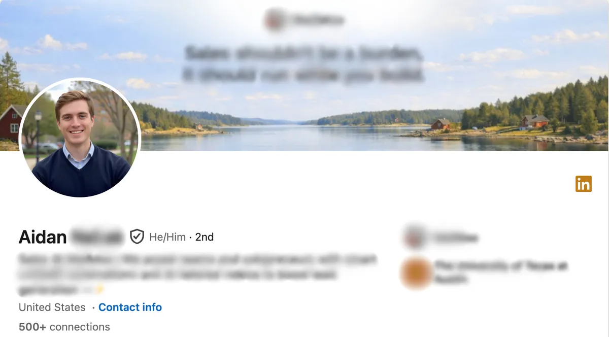 LinkedIn Profile - Aidan